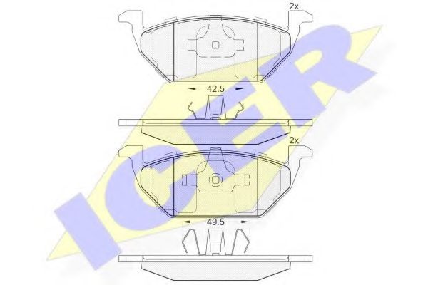 Тормозные колодки ICER 181338