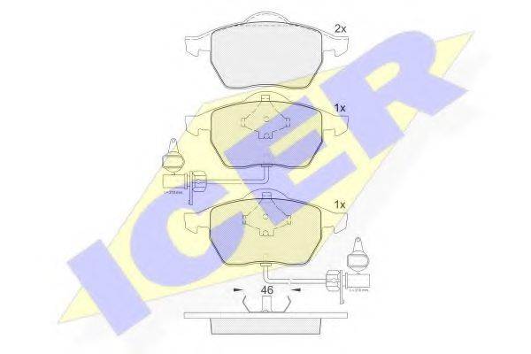 Тормозные колодки ICER 181362