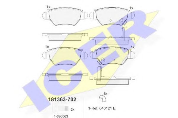 Тормозные колодки ICER 181363-702