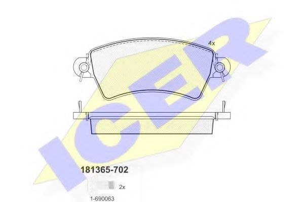 Тормозные колодки ICER 181365-702