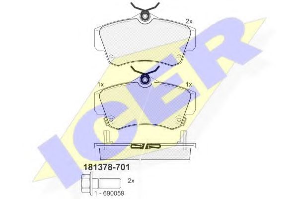 Тормозные колодки ICER 181378-701