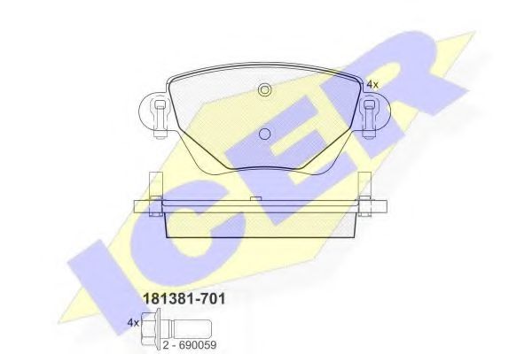 Тормозные колодки ICER 181381-701