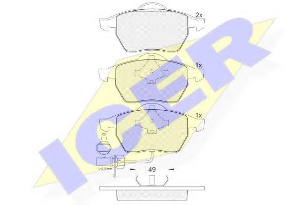 Тормозные колодки ICER 181384