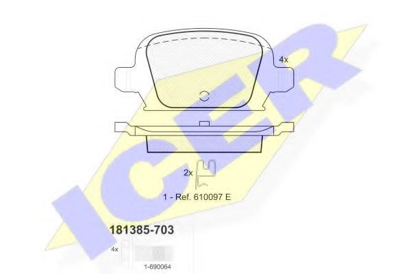 Тормозные колодки ICER 181385-703