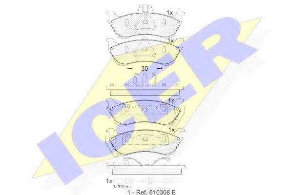 Тормозные колодки ICER 181392