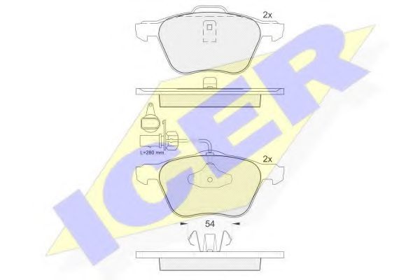 Тормозные колодки ICER 181395