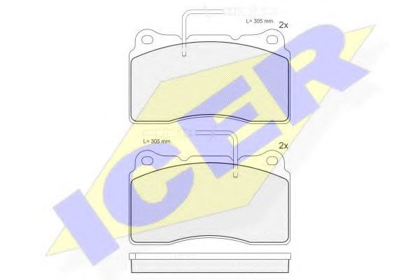 Тормозные колодки ICER 181424