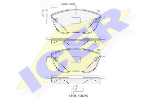 Тормозные колодки ICER 181440-203
