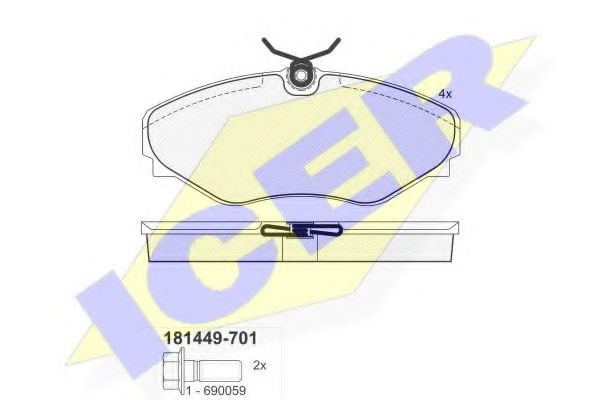 Тормозные колодки ICER 181449-701