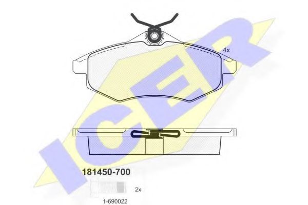 Тормозные колодки ICER 181450-700