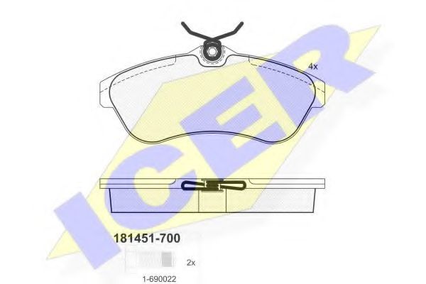 Тормозные колодки ICER 181451-700