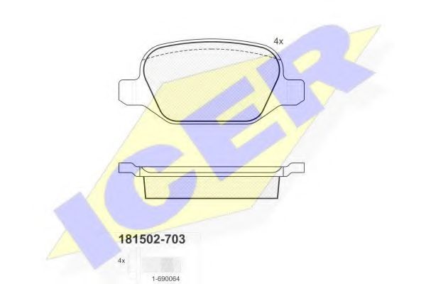 Тормозные колодки ICER 181502-703