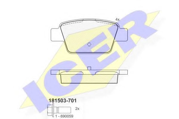 Тормозные колодки ICER 181503-701