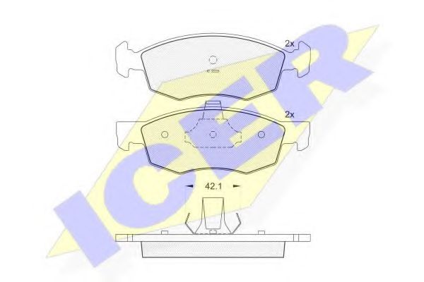 Тормозные колодки ICER 181508