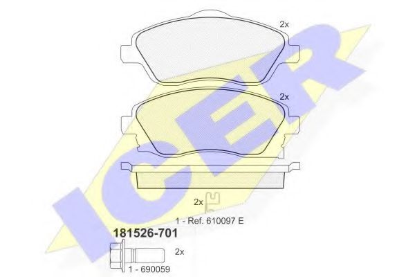 Тормозные колодки ICER 181526-701