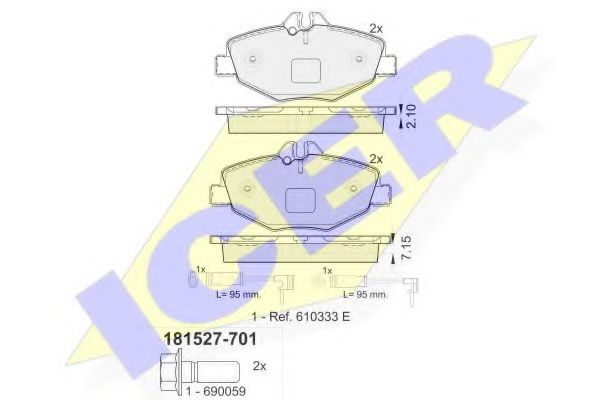 Тормозные колодки ICER 181527-701