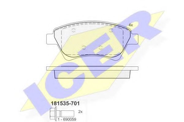 Тормозные колодки ICER 181535-701