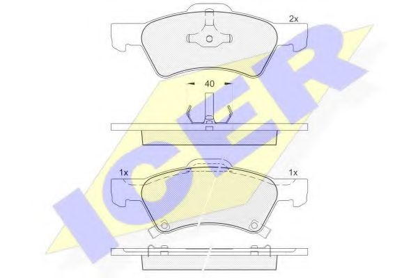 Тормозные колодки ICER 181544