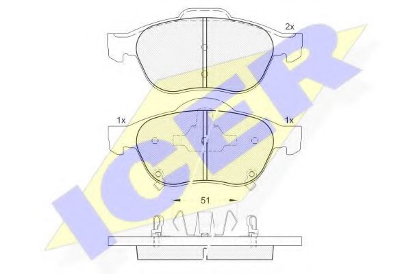 Тормозные колодки ICER 181556