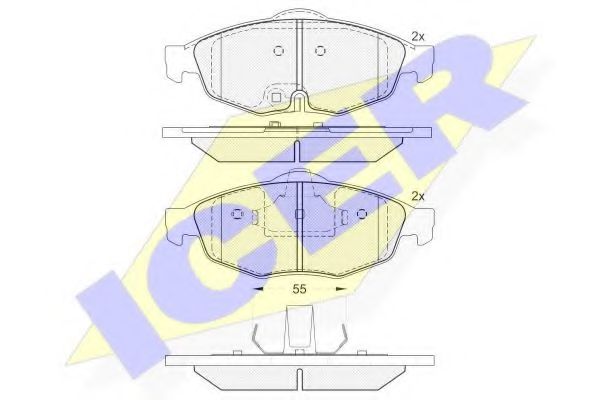 Тормозные колодки ICER 181559