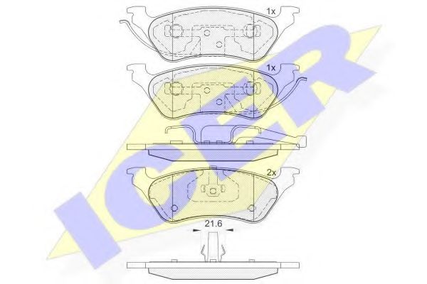 Тормозные колодки ICER 181564