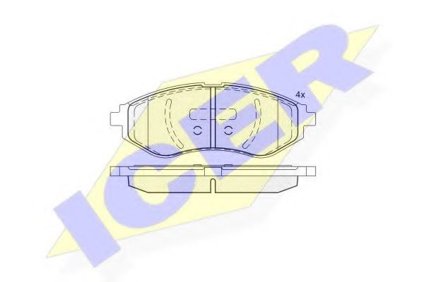 Тормозные колодки ICER 181566