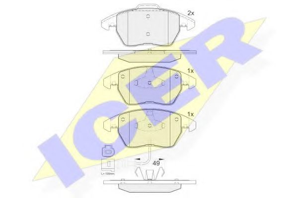 Тормозные колодки ICER 181567