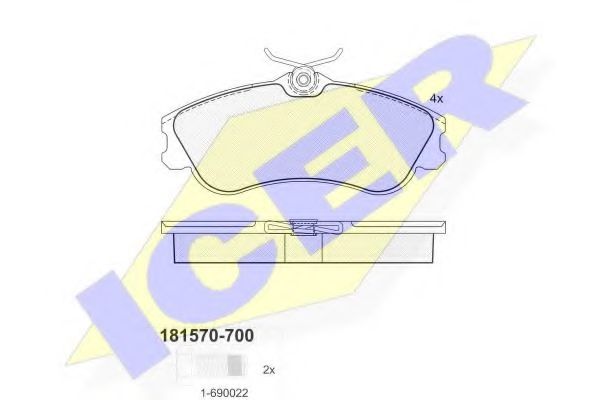 Тормозные колодки ICER 181570-700