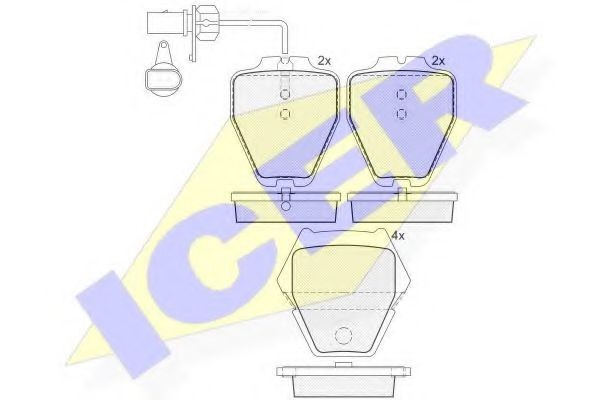 Тормозные колодки ICER 181571