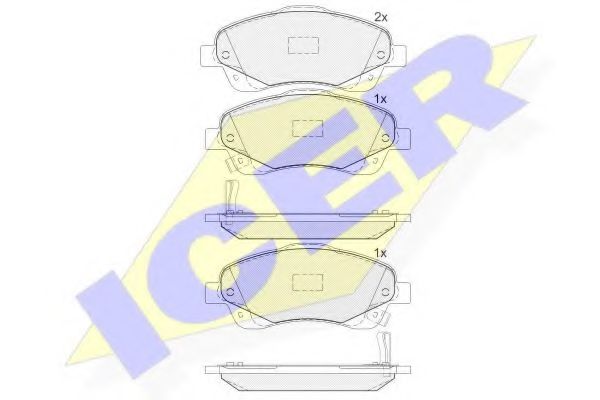 Тормозные колодки ICER 181573