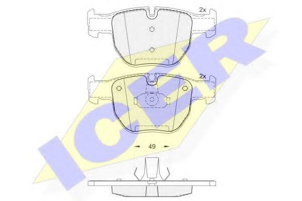 Тормозные колодки ICER 181574