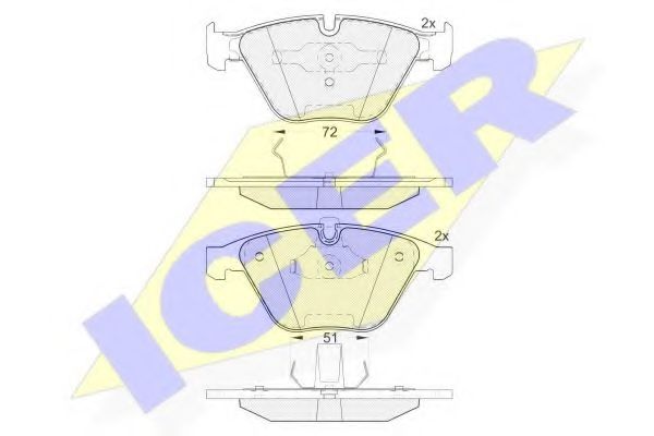Тормозные колодки ICER 181577