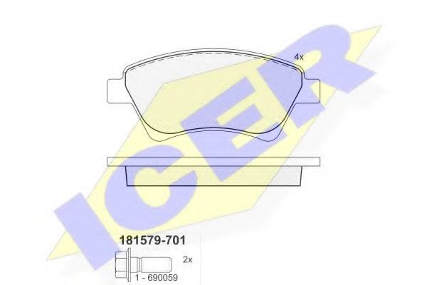Тормозные колодки ICER 181579-701