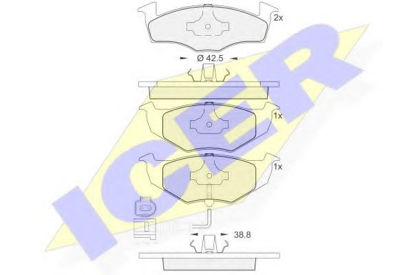 Тормозные колодки ICER 181590