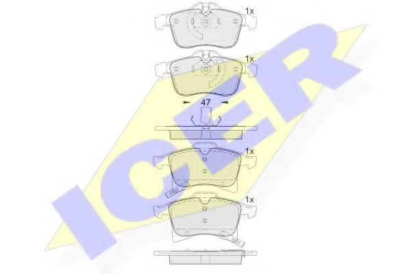 Тормозные колодки ICER 181592