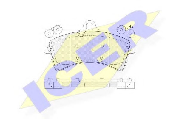 Тормозные колодки ICER 181595
