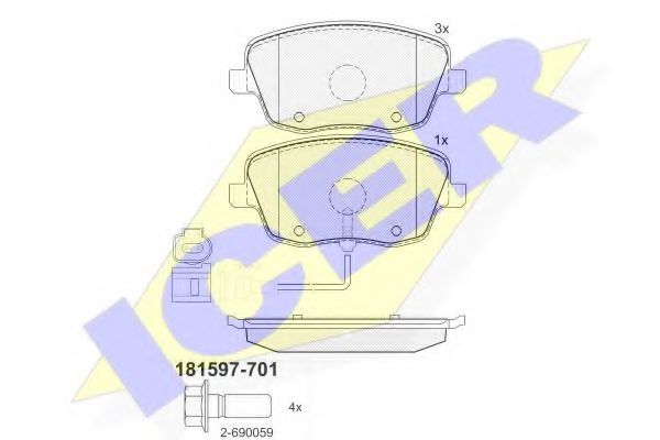 Тормозные колодки ICER 181597-701
