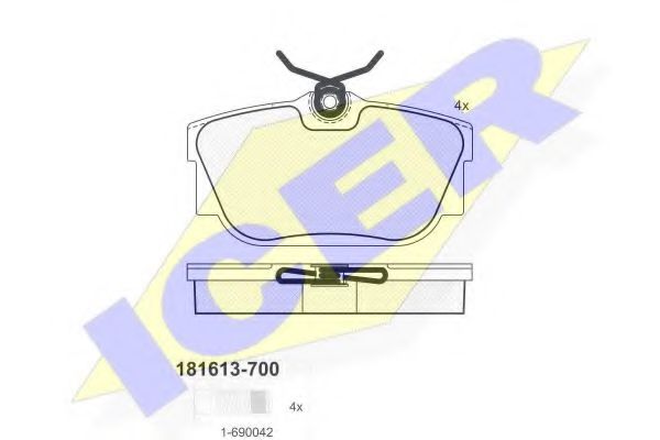 Тормозные колодки ICER 181613-700