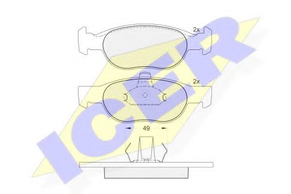 Тормозные колодки ICER 181616