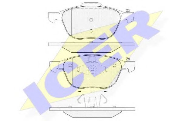 Тормозные колодки ICER 181617-202
