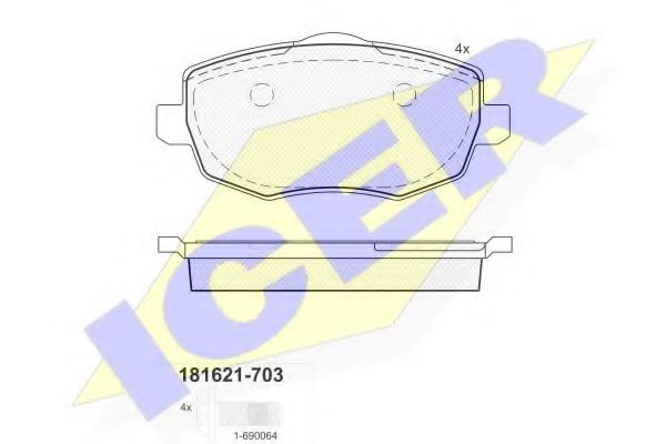 Тормозные колодки ICER 181621-703