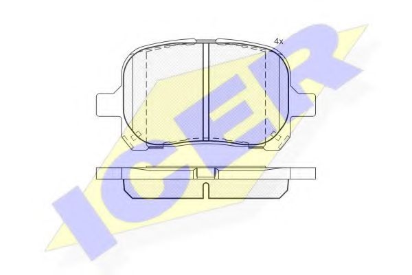 Тормозные колодки ICER 181632
