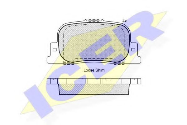 Тормозные колодки ICER 181633