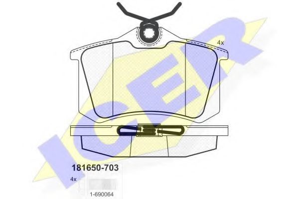 Тормозные колодки ICER 181650-703