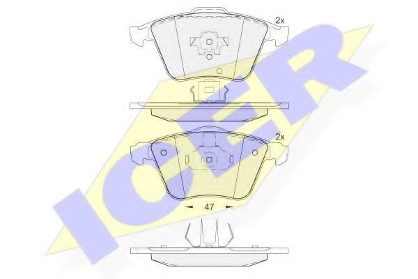Тормозные колодки ICER 181652