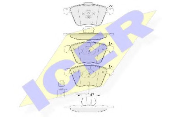 Тормозные колодки ICER 181653