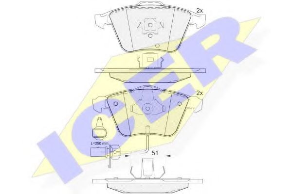 Тормозные колодки ICER 181654