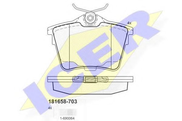 Тормозные колодки ICER 181658-703