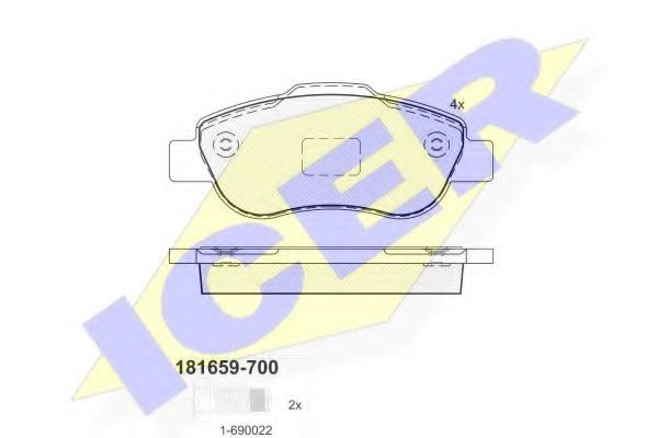 Тормозные колодки ICER 181659-700