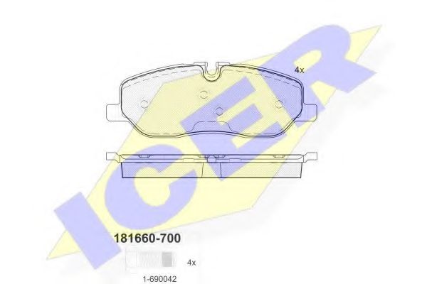 Тормозные колодки ICER 181660-700